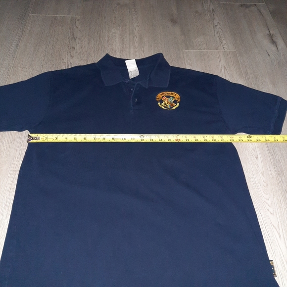 Harry Potter Hogwarts Navy Polo Shirt Vintage Warner Brothers Studio - Picture 12 of 12